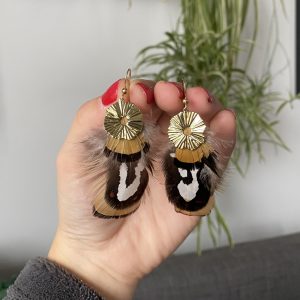 Boucles Diane | plume de faisan