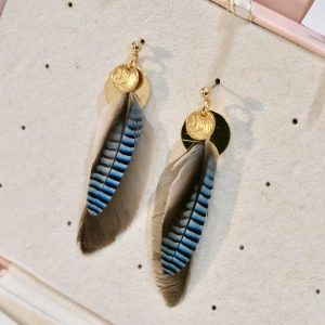 Boucles Horus | plume de geai
