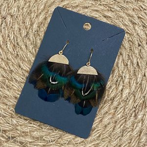 Boucles Marion | plume de faisan