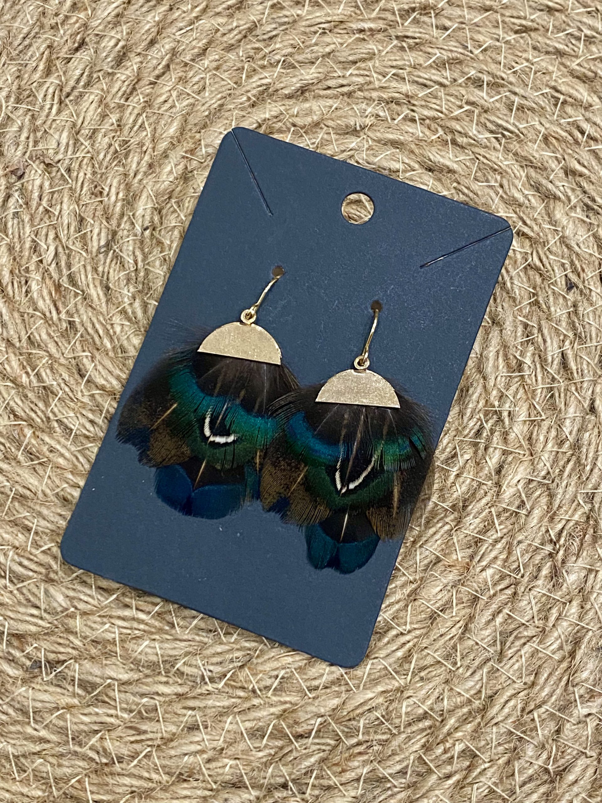 Boucles Marion | plume de faisan