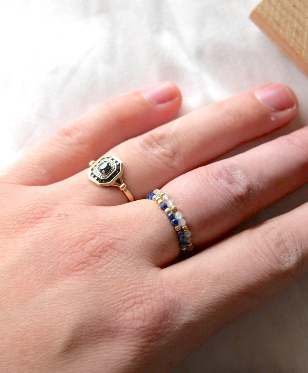 Bague en pierres naturelles gemmes – Image 2